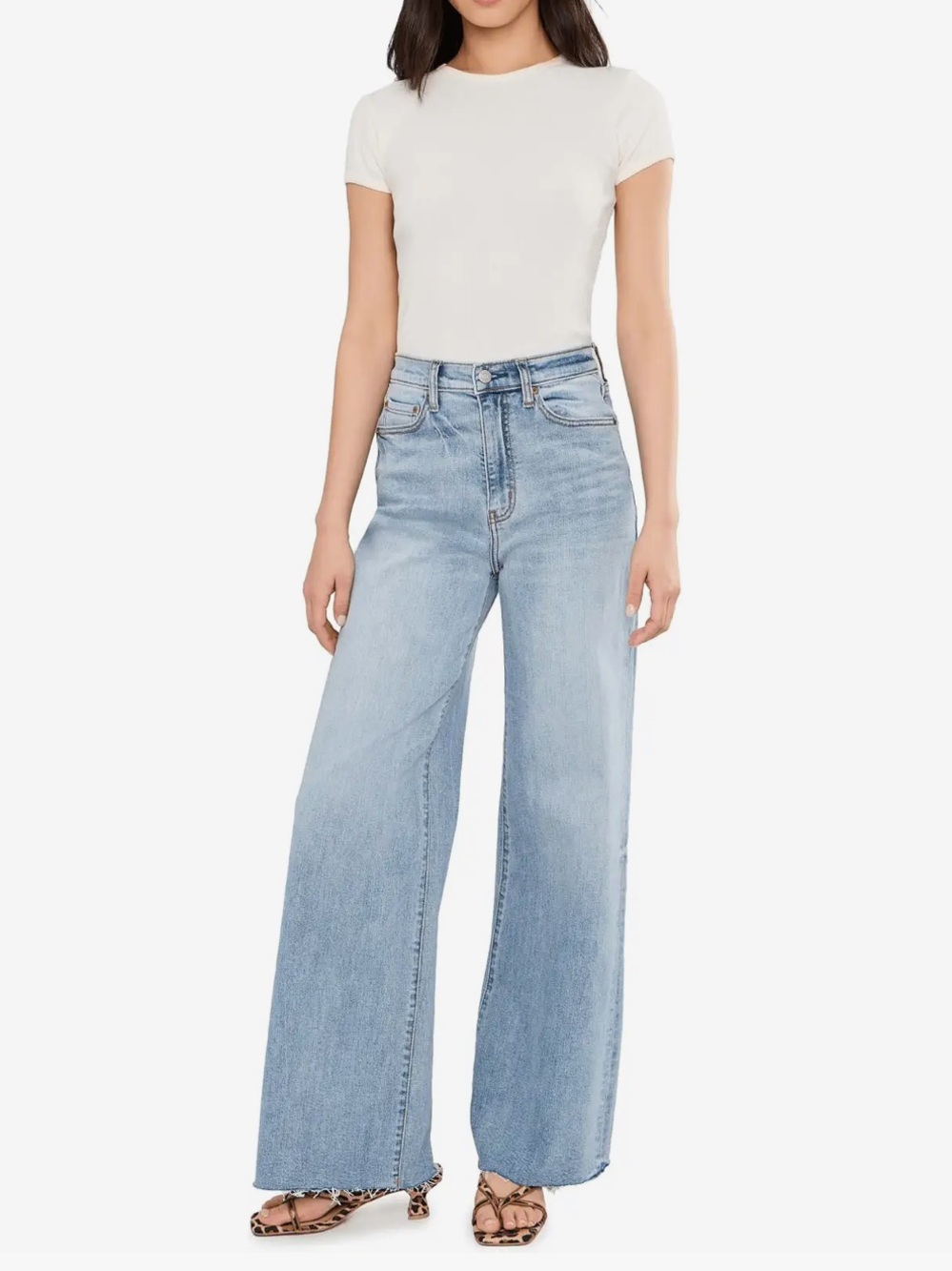 DAZE Far Out High-rise Wide Leg In Fools Gold size 28